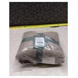 King Reversible Faux Fur & Flannel Quilt Sham Light Brown - Threshold