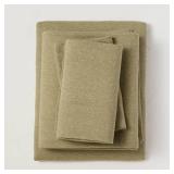 Queen Jersey Solid Sheet Set Moss Green - Casaluna - Retail: $75