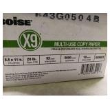 BOISE X-9 Multi-Use Copy Paper 8.5  x 11 Letter  92 Bright White 20 lb.  10 Ream Carton (5000 Sheets)