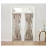 Sun Zero Bartlett Rod Pocket Room Darkening Window Door Panel  54 X 72   Stone - lot of 2 - Retail: $42