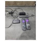 Roku Streaming Devices and Amazon Fire TV Stick with Remotes