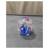 Underwater Scene Glass Paperweight