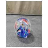 Underwater Scene Glass Paperweight
