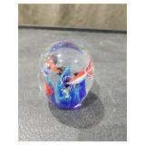 Underwater Scene Glass Paperweight