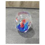 Underwater Scene Glass Paperweight