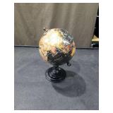 Decorative World Globe with Black Ocean Design