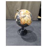 Decorative World Globe with Black Ocean Design