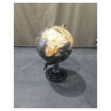 Decorative World Globe with Black Ocean Design