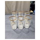 (6) Vtg CULVER Mid Century Drinking Glass Barware OWL& PUSSYCAT Mad Men Era Set