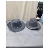 Black Western Cowboy Hat Set