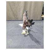 Eagle Sculpture on Stone Base