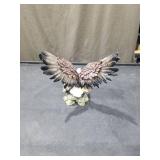 Eagle Sculpture on Stone Base