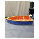 Wooden Boat Shaped Display Shelf