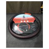 Route 66 Black and Red Steering Wheel Cover