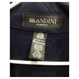 Brandini Navy Blue Zip-Up Jacket Size 2XL