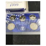 1999 United States Mint Proof Set with State Quarters