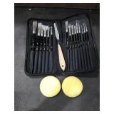 Art Paint Brushes Set 15 Size Acrylic Brushes for Painting Contains Premium Nylon Hair and Art Knife Sponge for Watercolor, Canvas, Craft, Detail & Oil Painti (Color : Black)