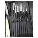Art Paint Brushes Set 15 Size Acrylic Brushes for Painting Contains Premium Nylon Hair and Art Knife Sponge for Watercolor, Canvas, Craft, Detail & Oil Painti (Color : Black)