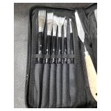 Art Paint Brushes Set 15 Size Acrylic Brushes for Painting Contains Premium Nylon Hair and Art Knife Sponge for Watercolor, Canvas, Craft, Detail & Oil Painti (Color : Black)