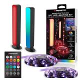 5 Piece LED Lighting Kit, 2 Light Bars and 2 6.5ft Light Bars, Customizable Multicolor Settings, Remote Included
