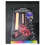 5 Piece LED Lighting Kit, 2 Light Bars and 2 6.5ft Light Bars, Customizable Multicolor Settings, Remote Included