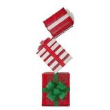 Light-up Stacked Gift Boxes with 60 Red & Cool White LED Lights  42   Holiday Time New