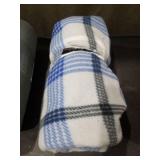Plush Fleece Throw Blanket Set
