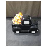 Mr Christmas Halloween Spooky Cookie Jar Black Truck Skeleton Tree