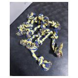 RoundFunny 100 Pieces Knot Rope Dog Toys Multi Color Puppy Chew Toy Cotton Puppy Toys Dental Dog Teething Toys 2 Knot Dog Tug for Small and Medium Dogs Aggressive Chewers Supplies