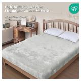 PHF Truly Velvet Fitted Sheet Only California King Size, Luxury Super Soft Cozy Fuzzy Fleece Bottom Sheet with Deep Pocket Up to 16, Suitable for Fall Winter Spring, No Pillowcases, Silver Grey