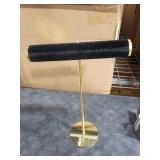 Coward T-Bar Necklace Organizer Stand, Velvet Necklace Bracelet Holder Stand with Metal Base, Hanging Jewelry Display Organizer for Women Girls (Black 4.0cm thickness tube)