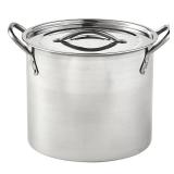 IMUSA 8 Quart Stainless Steel Stock Pot Silver