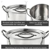 IMUSA 8 Quart Stainless Steel Stock Pot Silver