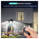 Tuffenough Solar Outdoor Lights 2500LM 210 LED Security Lights with Remote Control,3 Heads Motion Sensor Lights, IP65 Waterproof 270 Wide Angle Flood Wall Lights with 3 Modes(4 Pack)