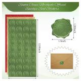 Outus 540 Pieces Christmas Santa Wax Seal Stickers Vintage Holiday Envelope Flat Seals Sticker Santa Northpole Official Wax Seal for Party Favors, Invitations, Greeting Cards