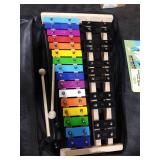 MINIARTIS Glockenspiel Xylophone Full Size Glockenspiel Xylophone 27 Note Colorful Metal Keys for Adults & Kids Percussion Musical Instrument Includes 2 Wooden Beaters, Songbook and Carry Case