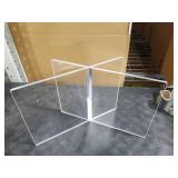 Quzzil Large Acrylic Book Stands 15.8 x 9.5 x 5.4 Thicken Book Holder for Display Reading Open Coffee Table Stand for Cookbooks, Bible, Quran, Art, Magazines(Clear)