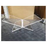 Quzzil Large Acrylic Book Stands 15.8 x 9.5 x 5.4 Thicken Book Holder for Display Reading Open Coffee Table Stand for Cookbooks, Bible, Quran, Art, Magazines(Clear)