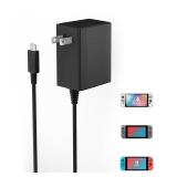 Charger for Nintendo Switch,39w AC Power Nintendo Supply Adapter 15V 2.6A Fast Charging,with 6.6FT USB C Cord Compatible with Nintendo Switch Lite/LITE/OLED,Support TV Dock/Phones