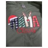 POPPOP Christmas Mama Claus Embroidery Sweatshirt, Mom Sweatshirts for Women, Gifts for Women Sweater, Gift 26 - Military S