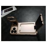 SSLOTSCASE for iPhone 17 Pro Max Case with Wallet & Sliding Lens Cover & Kickstand & Credit Card Holder & Camera Stand, Military-Grade Protection Phone Case Cover for iPhone 17 Pro Max 2025, Rose Gold