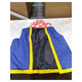 Velmitten 2 Pcs Mushroom Costume Set Adult Spotted Mushroom Hat Vest Funny Cosplay Outfits for Halloween(Bucket Hat,Red)