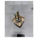 NCSEN Gold Interior Door Knobs for Hall & Closet, Pismo Doorknob with Square Rosette, Heavy Duty Passage Door Handle for Satin Brass