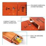 Useless Box Leave Me Alone Machine Fully Assembled in Real Wood Brown