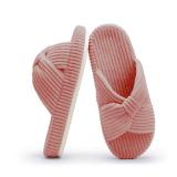Chantomoo Slippers for Women Memory Foam House Bedroom Corduroy Bow Crossbands Slide Slipper Shoes Comfy Trendy Gift Slippers Dark Pink Size 9 10 8.5