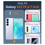 FNTCASE for Samsung Galaxy S25-FE Case: Magnetic Clear Military Grade Drop Protection Anti Yellowing Cell Phone Cover - Rugged Shockproof Protective Bumper Transparent Phonecase