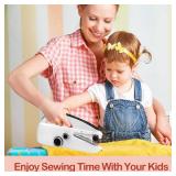 Hand Held Sewing Machines For Adults, Hand Held Sewing Machines For Hemming with Test Fabric(Not second-hand), Portable Easy To Use Heavy Duty Rechargeable Hand Cordless Sewing Machine For Beginners