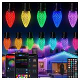 Brightown Smart C9 LED Christmas Lights, 150 LED RGB C9 String Light with Remote, App Control, Music Sync, Connectable Waterproof Outdoor Christmas Lights for House Tree Patio Holiday Xmas Decor