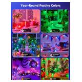 Brightown Smart C9 LED Christmas Lights, 150 LED RGB C9 String Light with Remote, App Control, Music Sync, Connectable Waterproof Outdoor Christmas Lights for House Tree Patio Holiday Xmas Decor