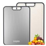 Titanium Cutting Board for Kitchen, Cutting Board Double Sided Food Grade, Pure Titanium/PP, Easy to Clean Large Size 16x11